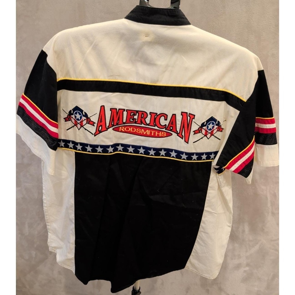 Vintage American Rodsmiths Shirt MWG Apparel Racing Fishing‎ Mens M USA